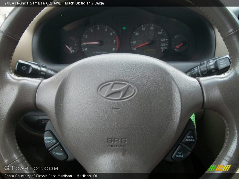 Black Obsidian / Beige 2004 Hyundai Santa Fe GLS 4WD