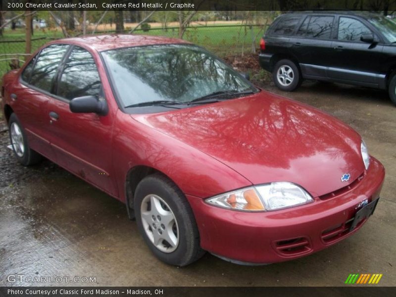Cayenne Red Metallic / Graphite 2000 Chevrolet Cavalier Sedan
