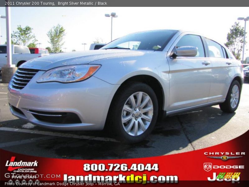 Bright Silver Metallic / Black 2011 Chrysler 200 Touring