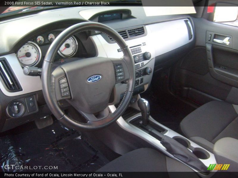Vermillion Red / Charcoal Black 2008 Ford Focus SES Sedan