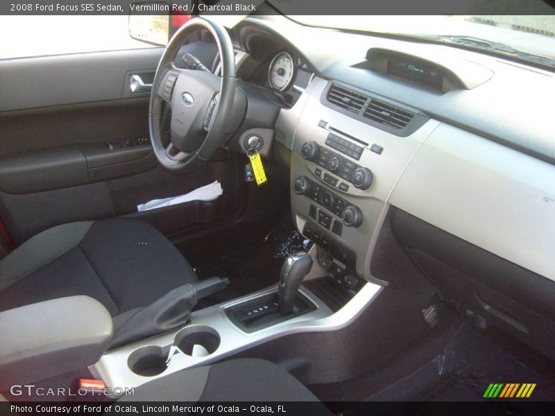 Vermillion Red / Charcoal Black 2008 Ford Focus SES Sedan