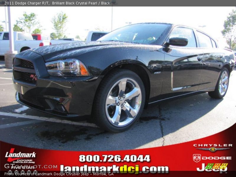 Brilliant Black Crystal Pearl / Black 2011 Dodge Charger R/T