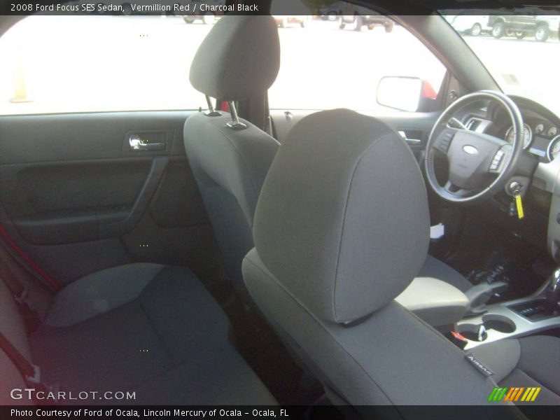 Vermillion Red / Charcoal Black 2008 Ford Focus SES Sedan