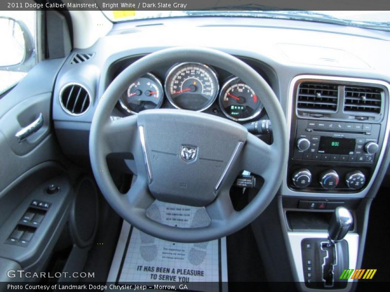 Bright White / Dark Slate Gray 2011 Dodge Caliber Mainstreet