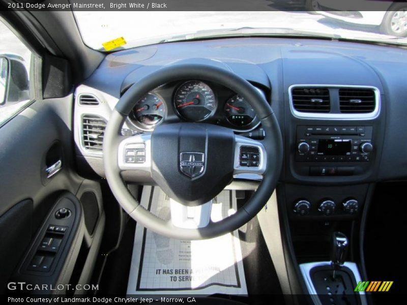 Bright White / Black 2011 Dodge Avenger Mainstreet