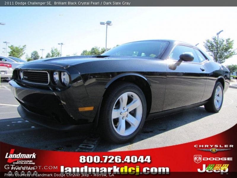 Brilliant Black Crystal Pearl / Dark Slate Gray 2011 Dodge Challenger SE