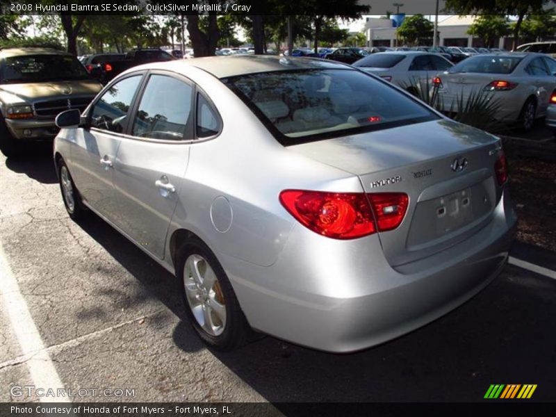 QuickSilver Metallic / Gray 2008 Hyundai Elantra SE Sedan