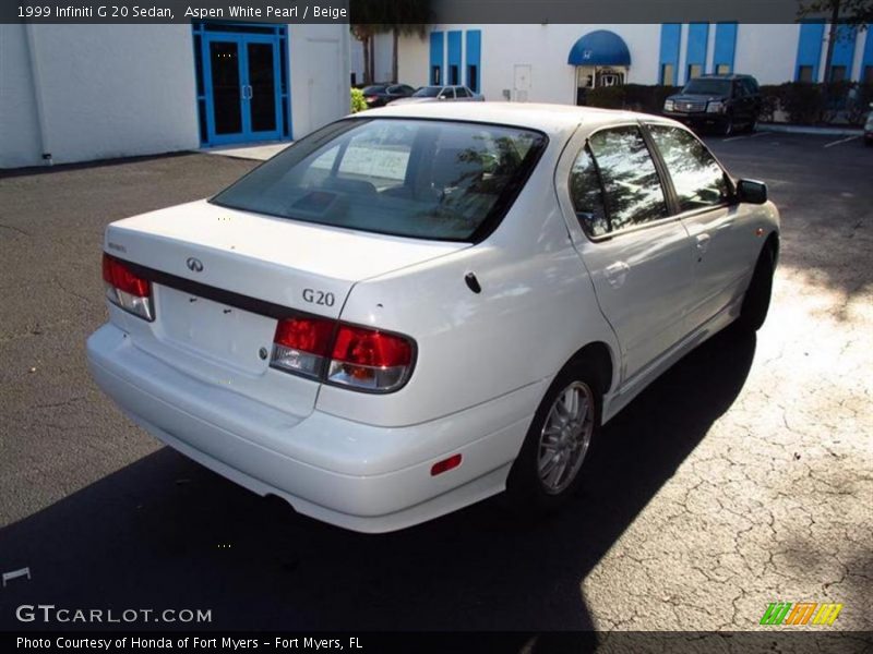 Aspen White Pearl / Beige 1999 Infiniti G 20 Sedan