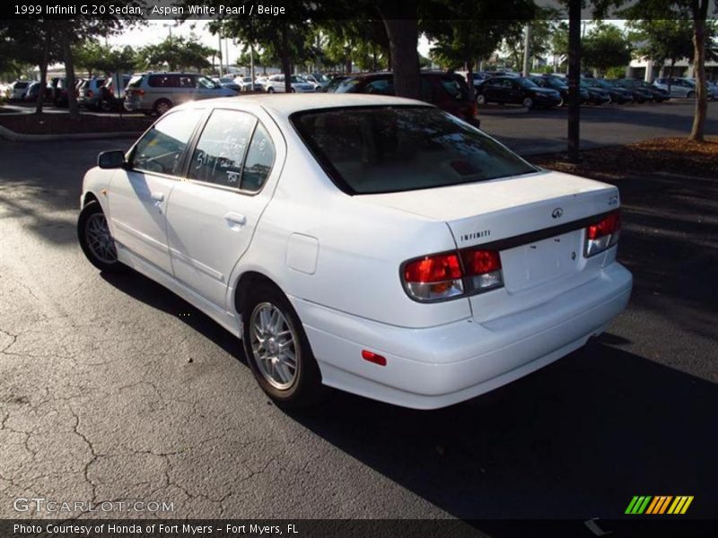 Aspen White Pearl / Beige 1999 Infiniti G 20 Sedan