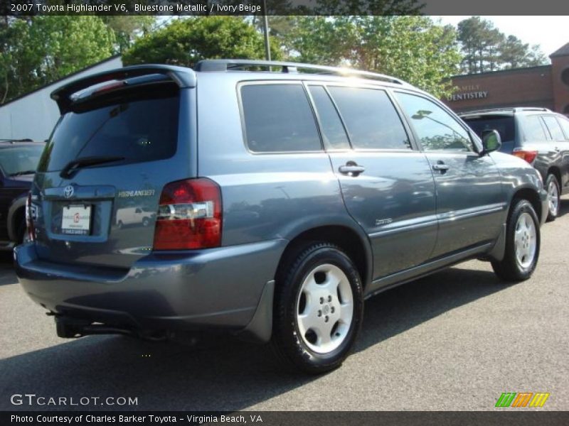 Bluestone Metallic / Ivory Beige 2007 Toyota Highlander V6