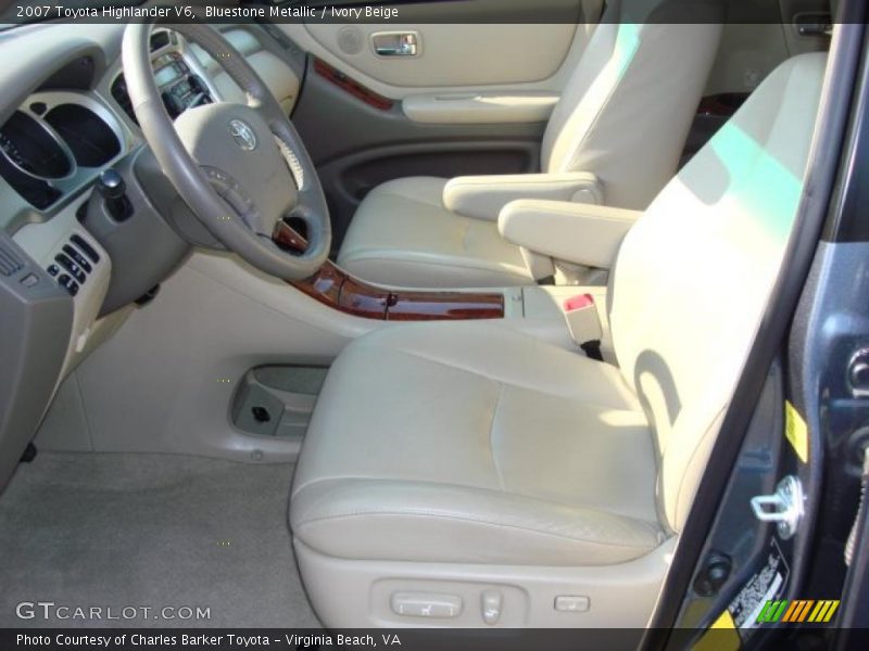 Bluestone Metallic / Ivory Beige 2007 Toyota Highlander V6