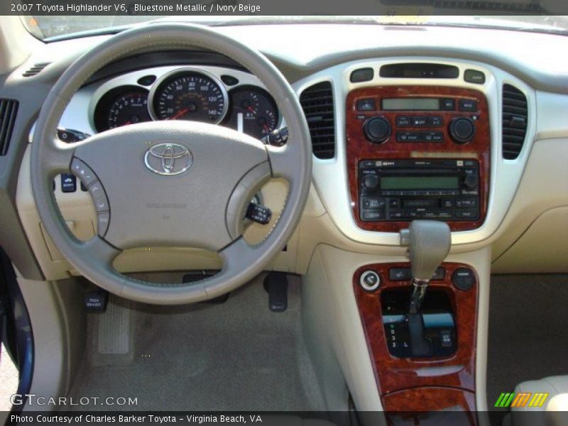 Bluestone Metallic / Ivory Beige 2007 Toyota Highlander V6