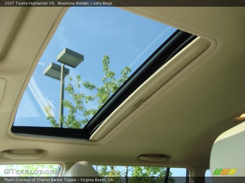 Bluestone Metallic / Ivory Beige 2007 Toyota Highlander V6