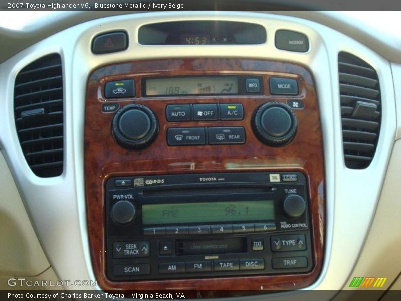 Bluestone Metallic / Ivory Beige 2007 Toyota Highlander V6