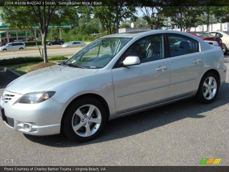 Sunlight Silver Mica / Black 2004 Mazda MAZDA3 s Sedan