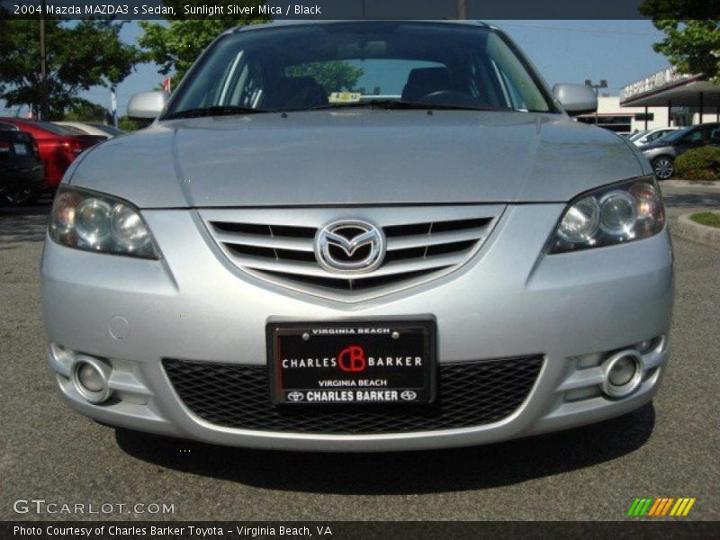 Sunlight Silver Mica / Black 2004 Mazda MAZDA3 s Sedan