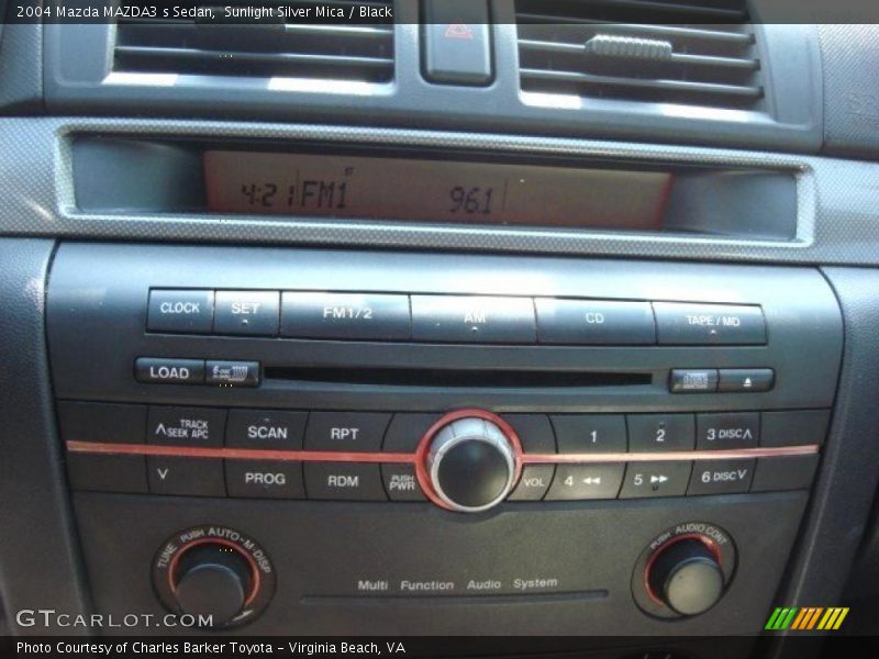 Sunlight Silver Mica / Black 2004 Mazda MAZDA3 s Sedan