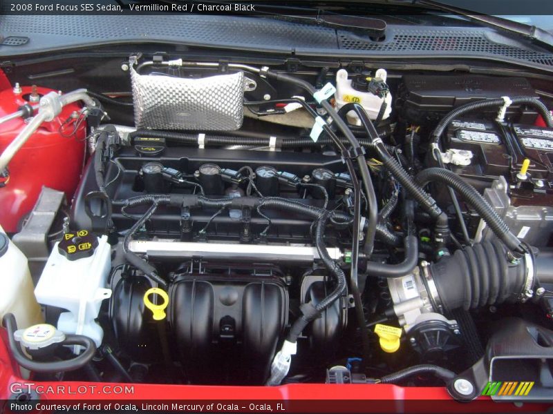 Vermillion Red / Charcoal Black 2008 Ford Focus SES Sedan