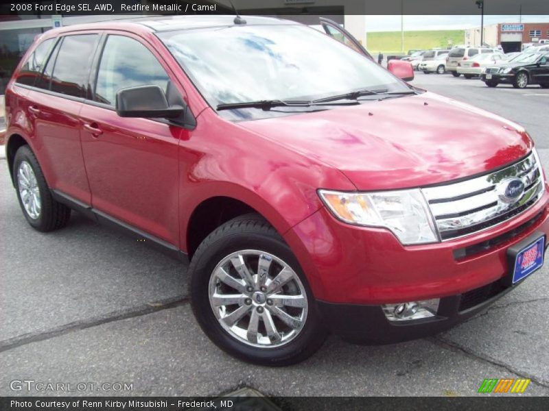 Redfire Metallic / Camel 2008 Ford Edge SEL AWD
