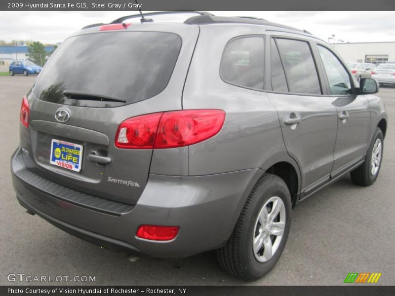 Steel Gray / Gray 2009 Hyundai Santa Fe GLS