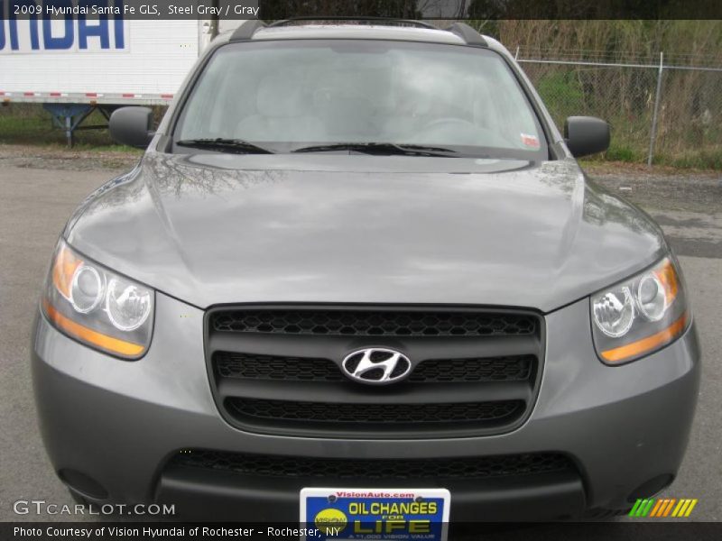 Steel Gray / Gray 2009 Hyundai Santa Fe GLS