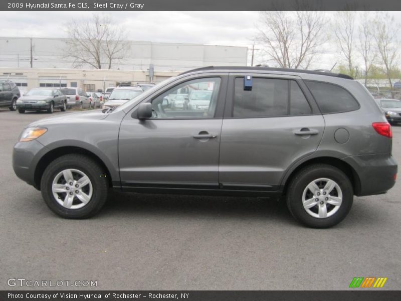Steel Gray / Gray 2009 Hyundai Santa Fe GLS