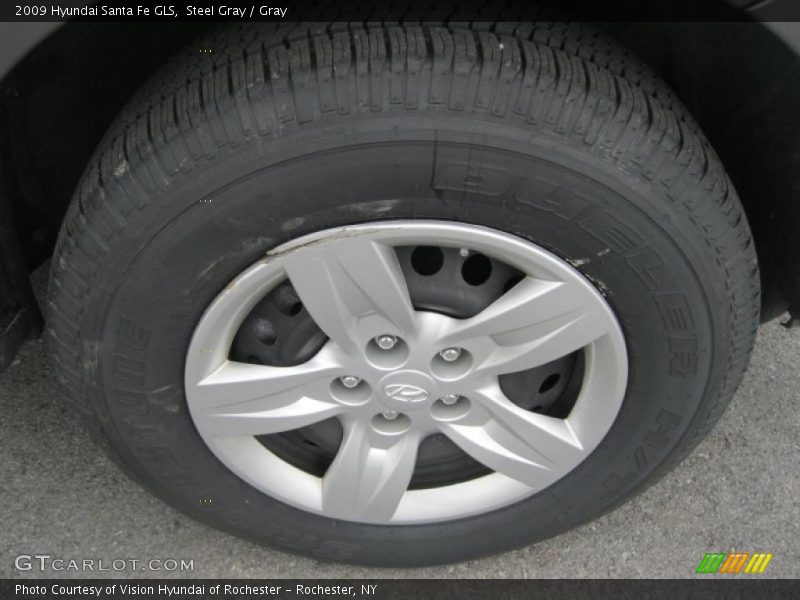 Steel Gray / Gray 2009 Hyundai Santa Fe GLS