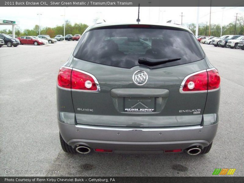 Silver Green Metallic / Titanium/Dark Titanium 2011 Buick Enclave CXL