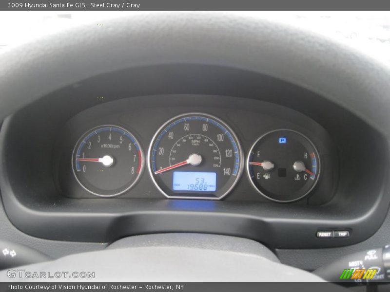 Steel Gray / Gray 2009 Hyundai Santa Fe GLS
