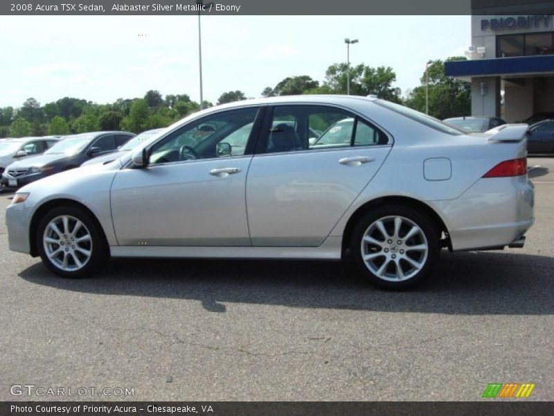 Alabaster Silver Metallic / Ebony 2008 Acura TSX Sedan