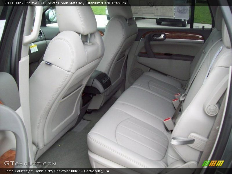 Silver Green Metallic / Titanium/Dark Titanium 2011 Buick Enclave CXL