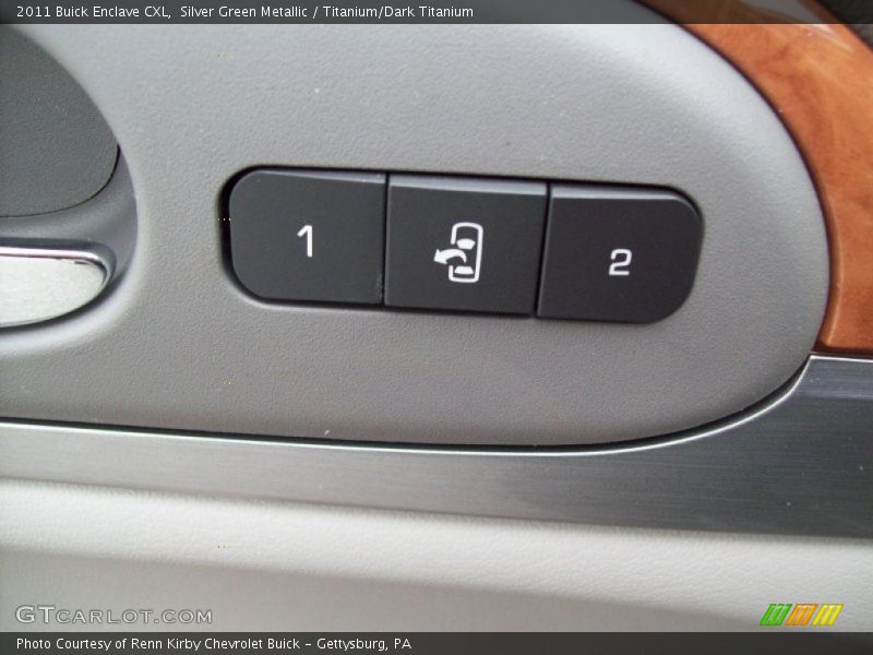 Silver Green Metallic / Titanium/Dark Titanium 2011 Buick Enclave CXL