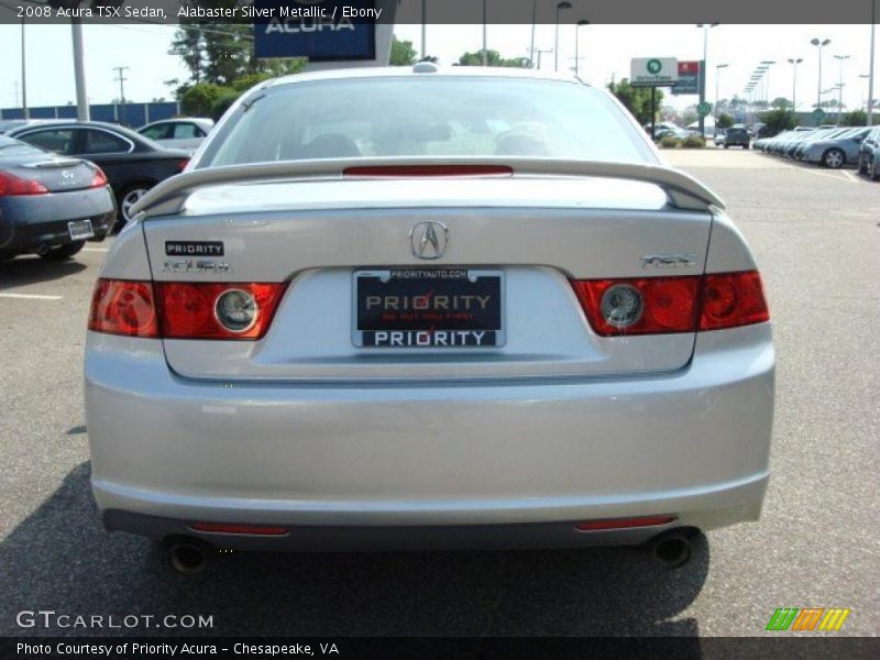 Alabaster Silver Metallic / Ebony 2008 Acura TSX Sedan