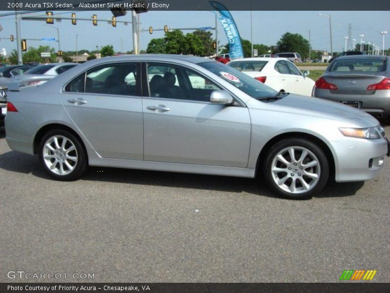 Alabaster Silver Metallic / Ebony 2008 Acura TSX Sedan