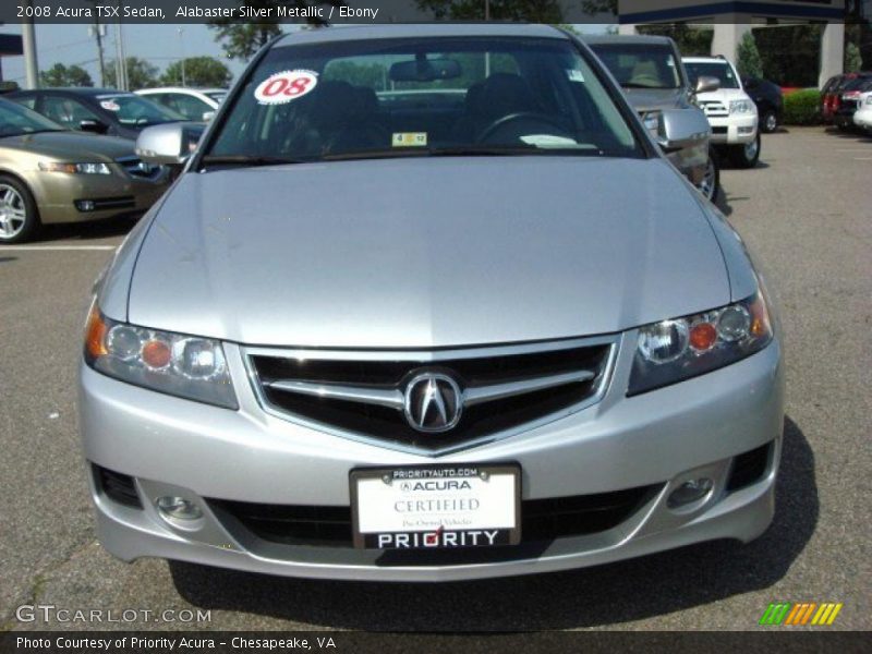 Alabaster Silver Metallic / Ebony 2008 Acura TSX Sedan