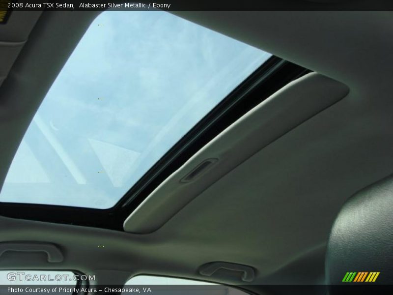 Alabaster Silver Metallic / Ebony 2008 Acura TSX Sedan