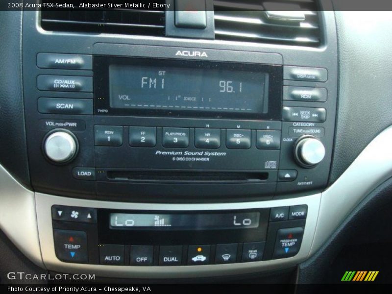 Alabaster Silver Metallic / Ebony 2008 Acura TSX Sedan