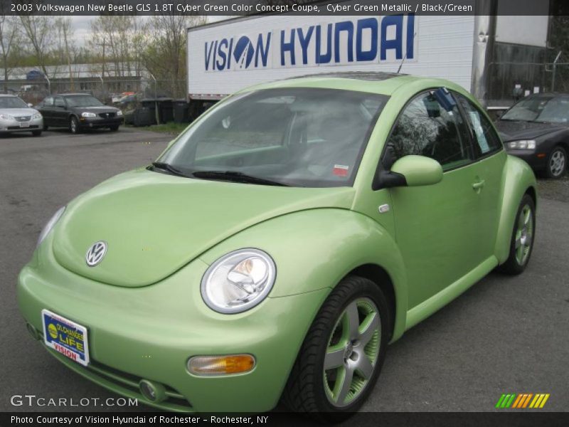 Cyber Green Metallic / Black/Green 2003 Volkswagen New Beetle GLS 1.8T Cyber Green Color Concept Coupe