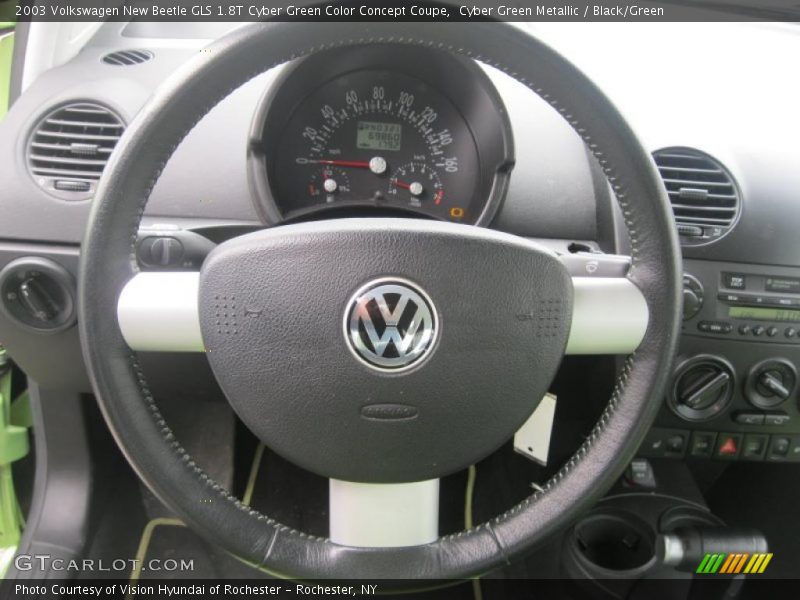 Cyber Green Metallic / Black/Green 2003 Volkswagen New Beetle GLS 1.8T Cyber Green Color Concept Coupe