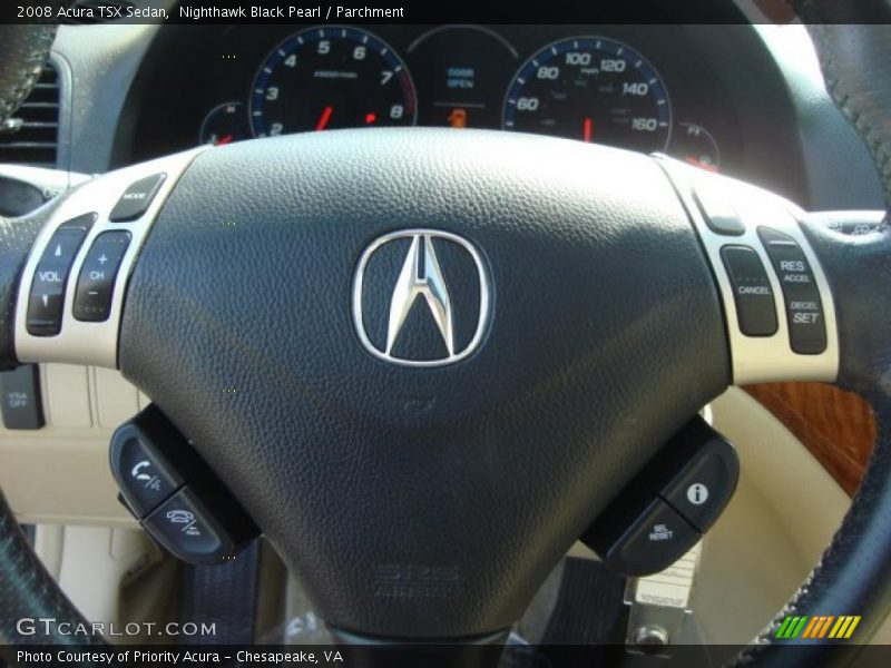 Nighthawk Black Pearl / Parchment 2008 Acura TSX Sedan