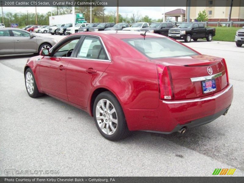 Crystal Red / Cashmere/Cocoa 2008 Cadillac CTS Sedan