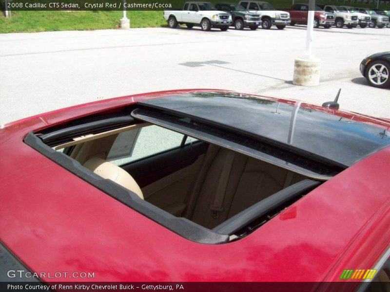 Crystal Red / Cashmere/Cocoa 2008 Cadillac CTS Sedan