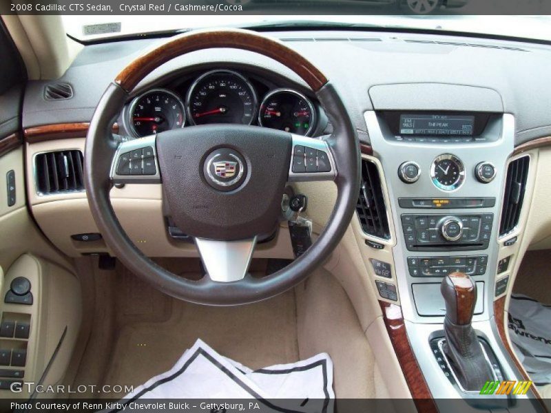 Crystal Red / Cashmere/Cocoa 2008 Cadillac CTS Sedan