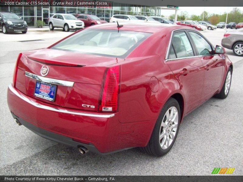 Crystal Red / Cashmere/Cocoa 2008 Cadillac CTS Sedan