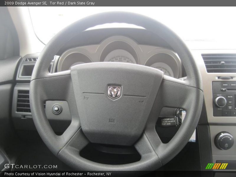 Tor Red / Dark Slate Gray 2009 Dodge Avenger SE
