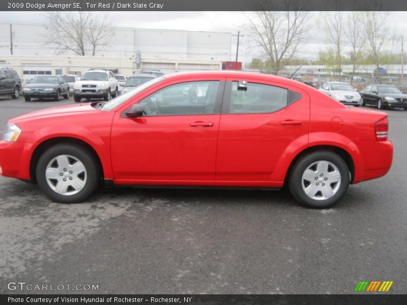 Tor Red / Dark Slate Gray 2009 Dodge Avenger SE