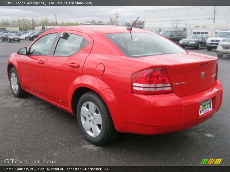 Tor Red / Dark Slate Gray 2009 Dodge Avenger SE