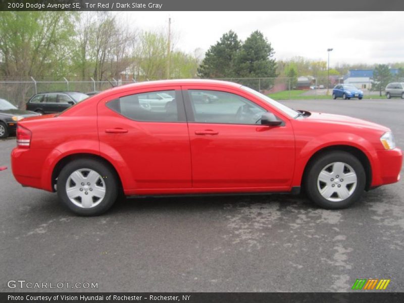 Tor Red / Dark Slate Gray 2009 Dodge Avenger SE