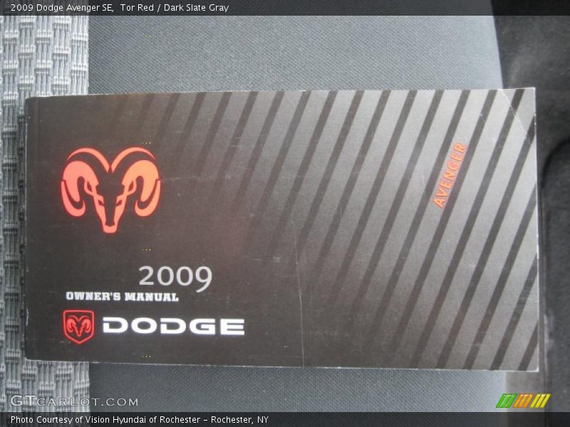 Tor Red / Dark Slate Gray 2009 Dodge Avenger SE