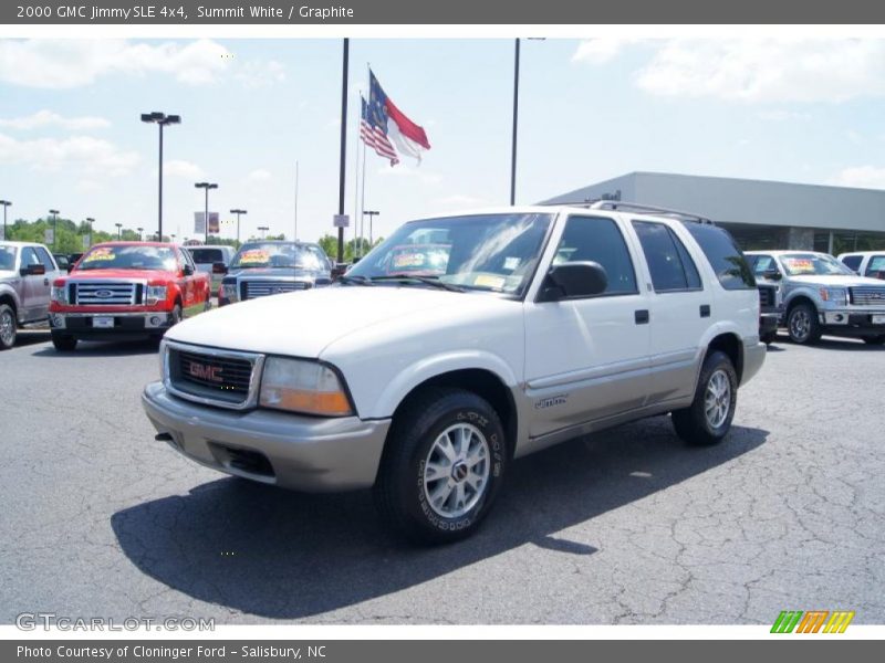 Summit White / Graphite 2000 GMC Jimmy SLE 4x4